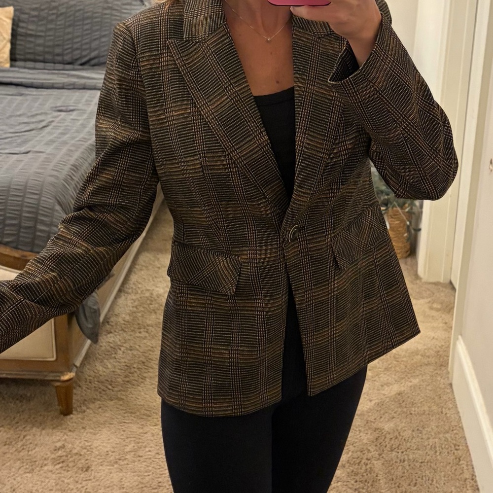 Tahari Plaid Women's Blazer 6p